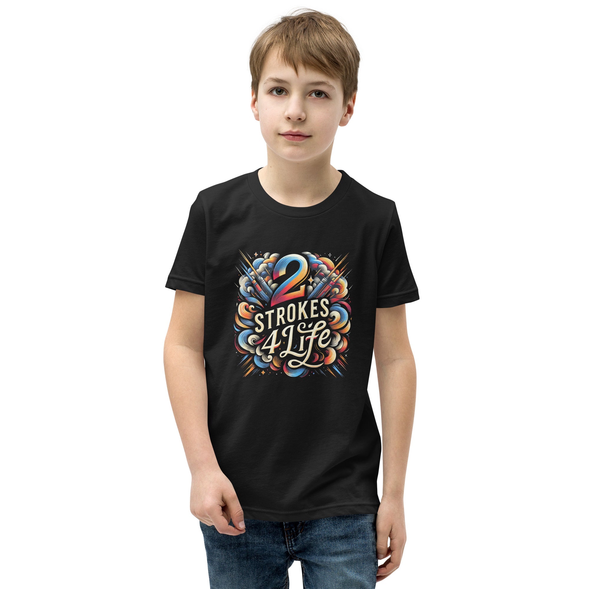2 stroke 4 life Youth Short Sleeve T-Shirt - McHall Motosports