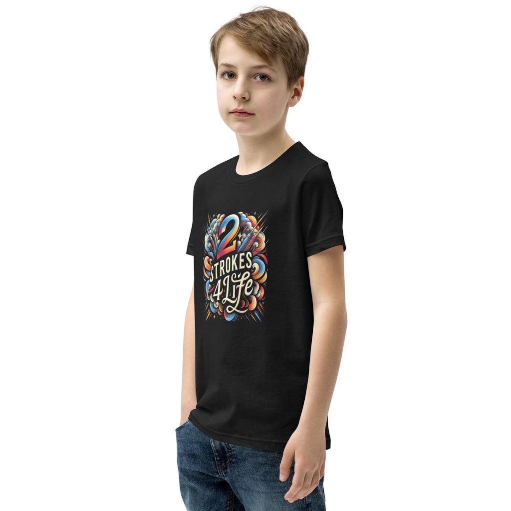 2 stroke 4 life Youth Short Sleeve T-Shirt - McHall Motosports