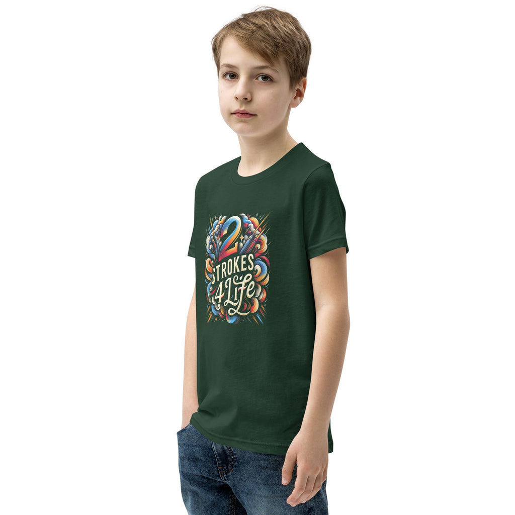 2 stroke 4 life Youth Short Sleeve T-Shirt - McHall Motosports