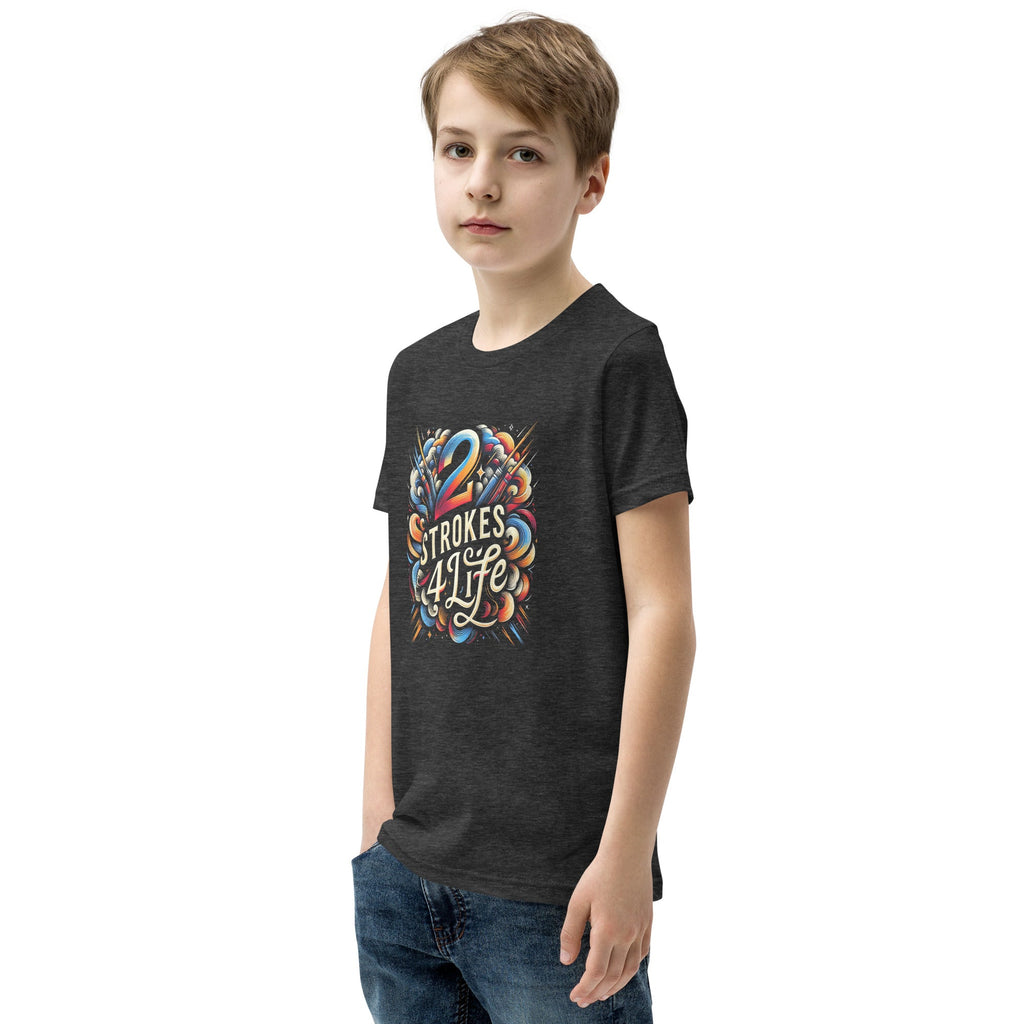 2 stroke 4 life Youth Short Sleeve T-Shirt - McHall Motosports