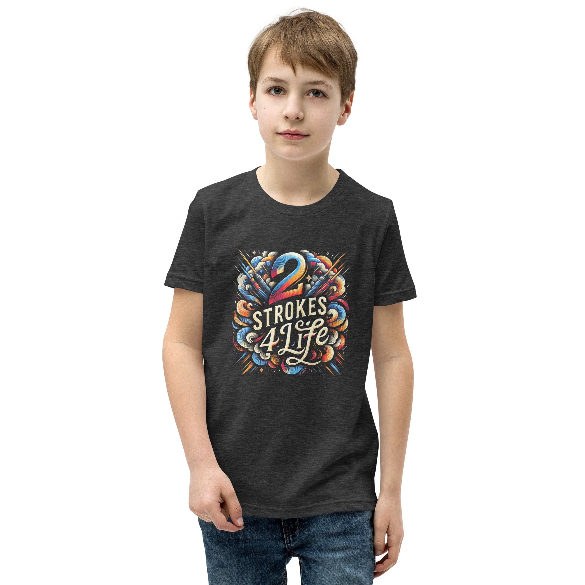 2 stroke 4 life Youth Short Sleeve T-Shirt - McHall Motosports