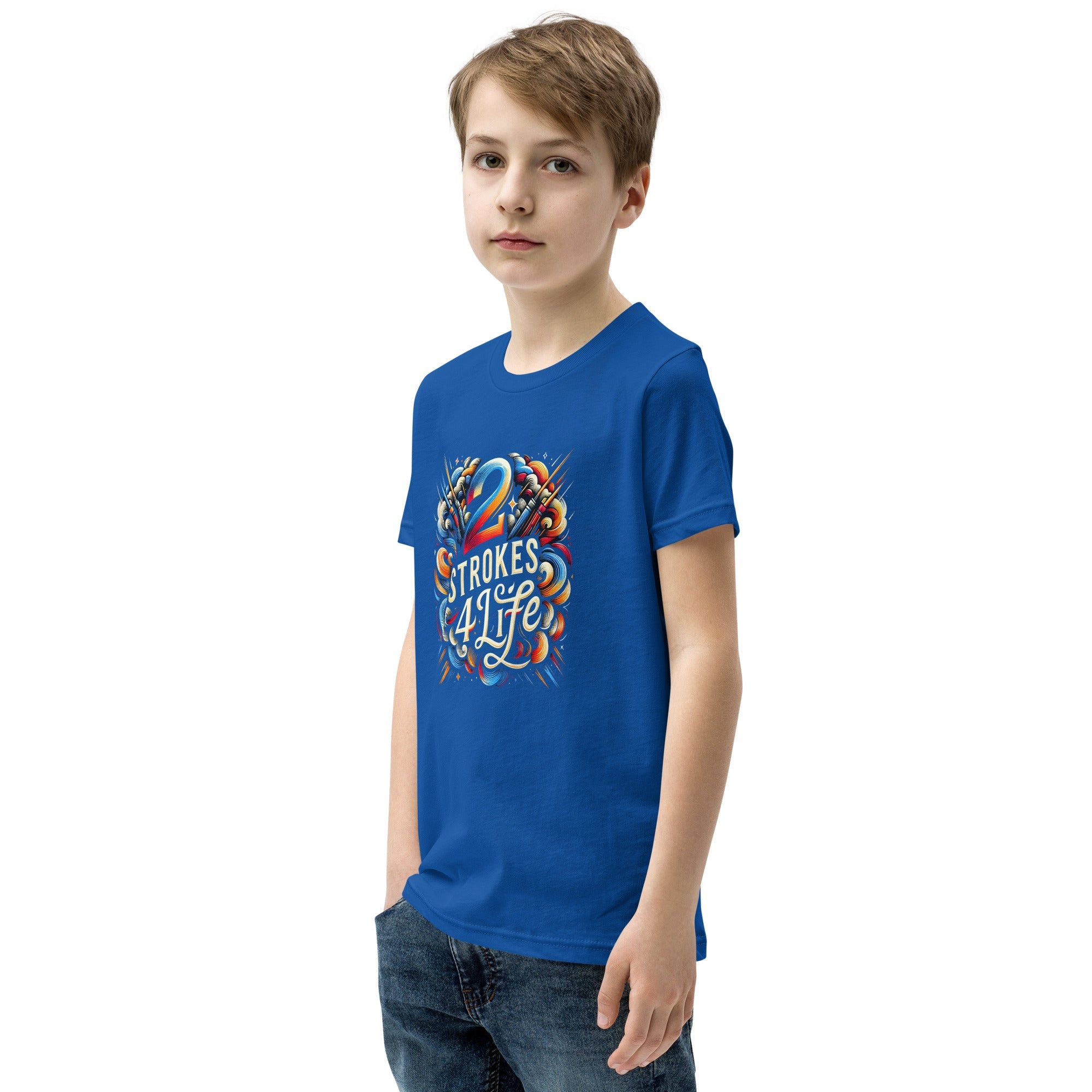 2 stroke 4 life Youth Short Sleeve T-Shirt - McHall Motosports