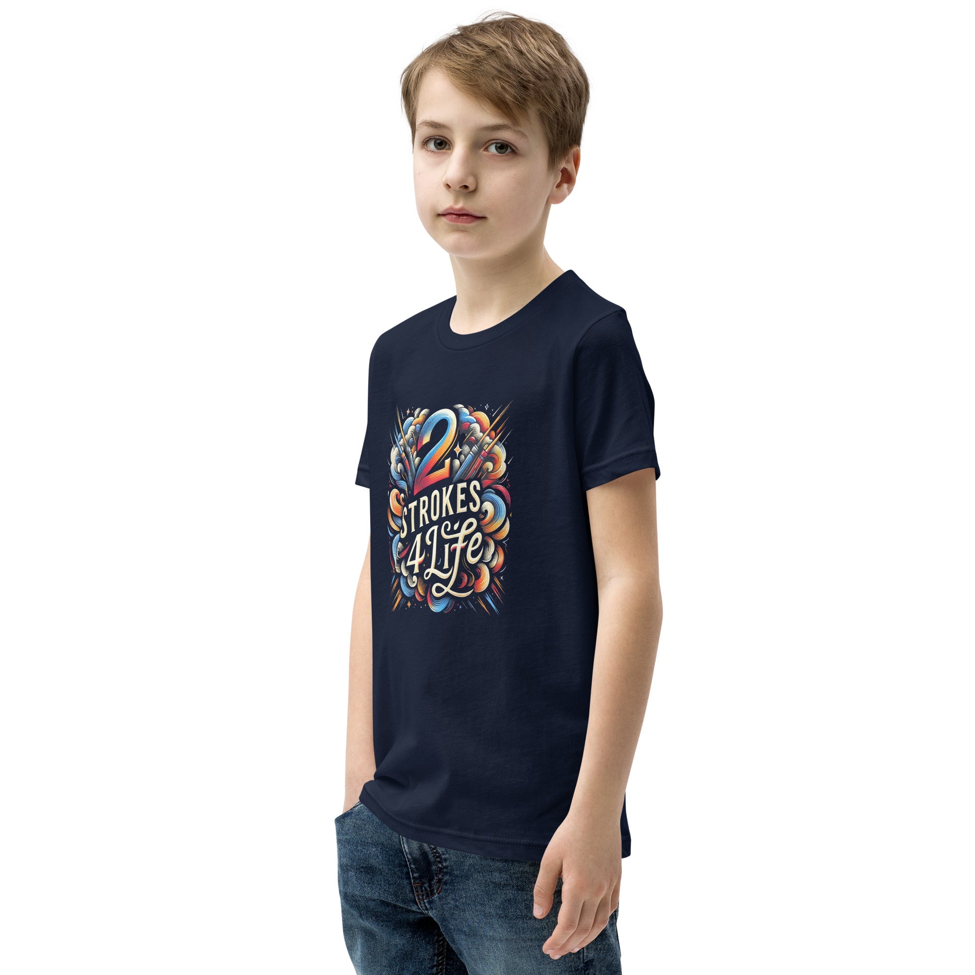 2 stroke 4 life Youth Short Sleeve T-Shirt - McHall Motosports