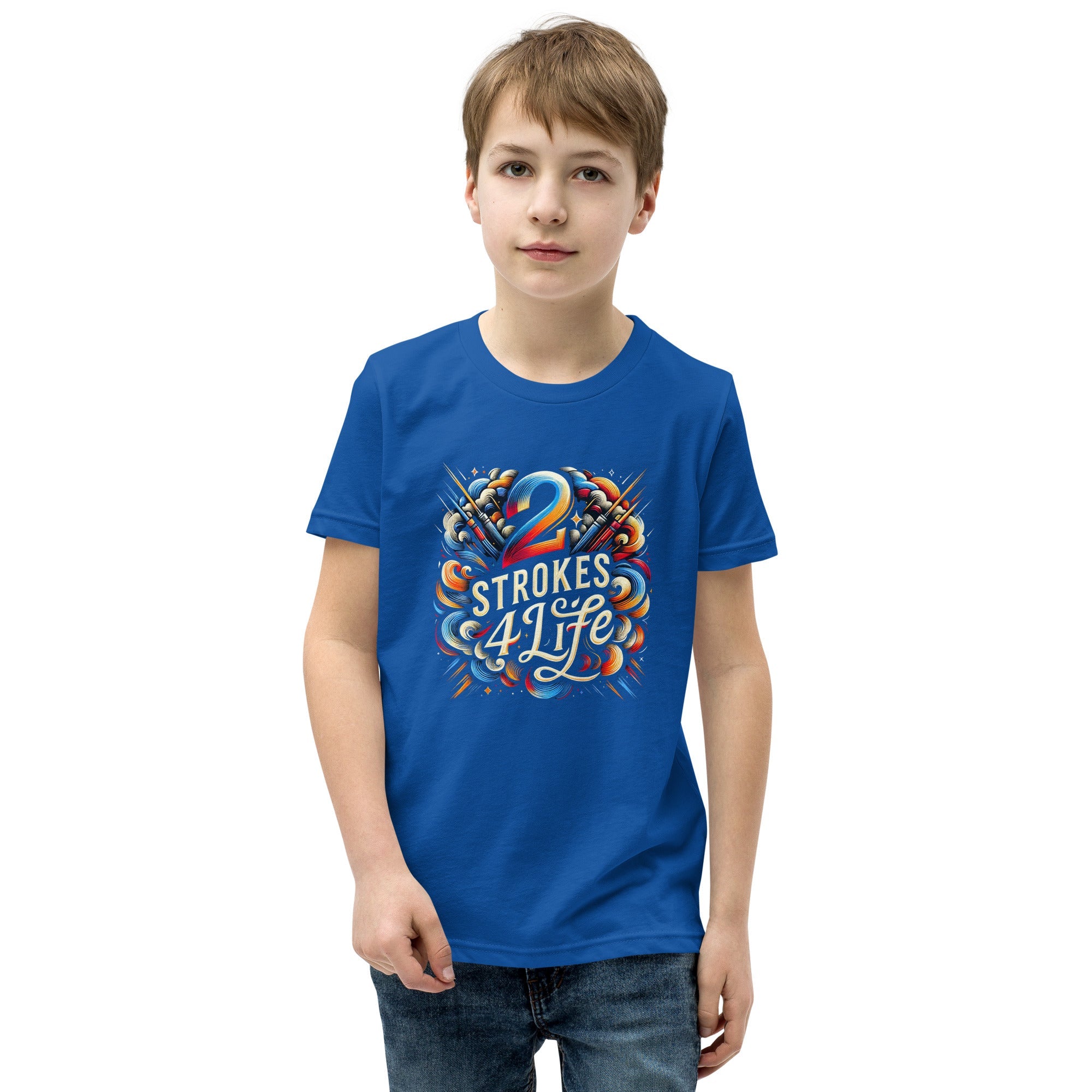 2 stroke 4 life Youth Short Sleeve T-Shirt - McHall Motosports