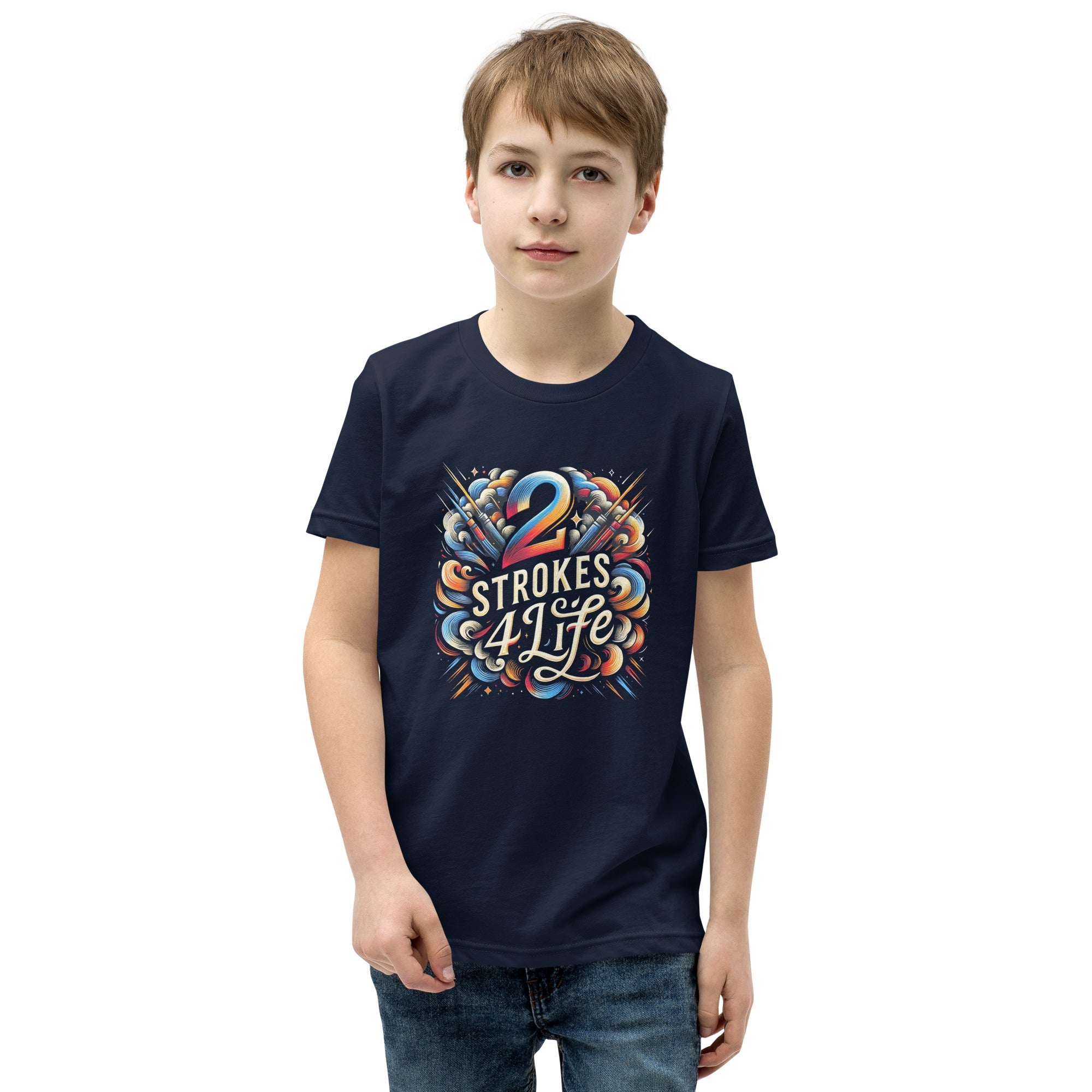 2 stroke 4 life Youth Short Sleeve T-Shirt - McHall Motosports