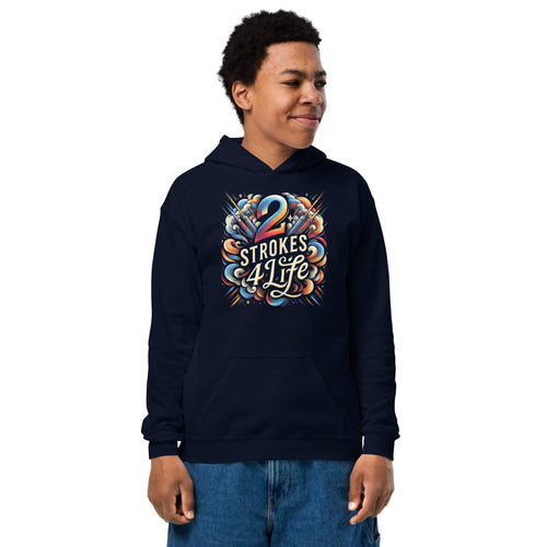 2 Strolkes 4 life Youth heavy blend hoodie - McHall Motosports