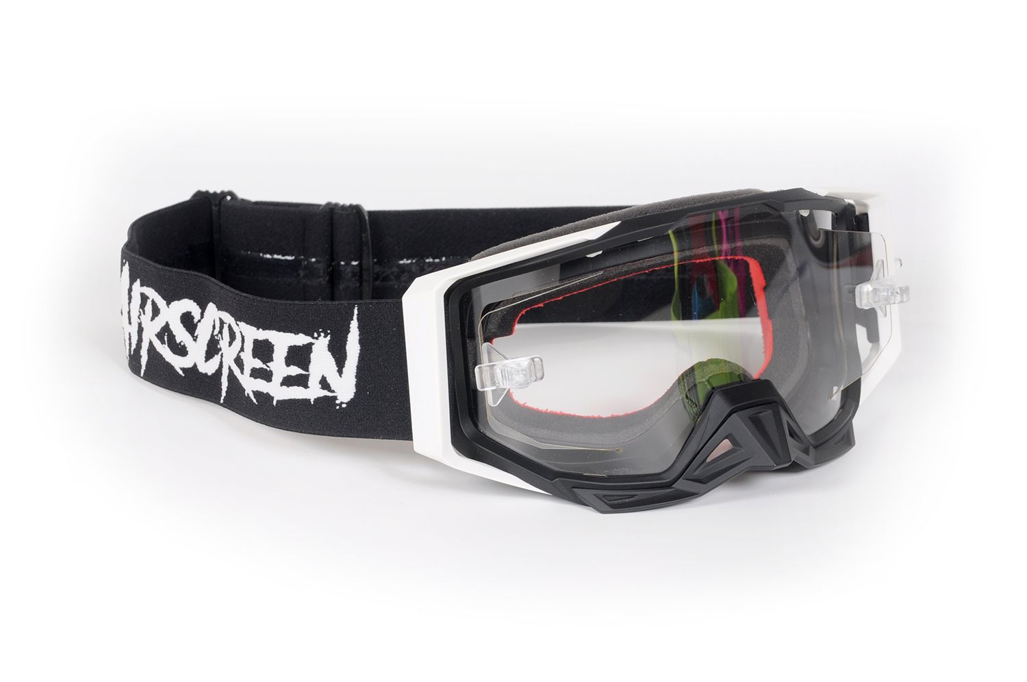 S - FIT EX 01 (Blak & white / clear opening lens) - McHall Motosports