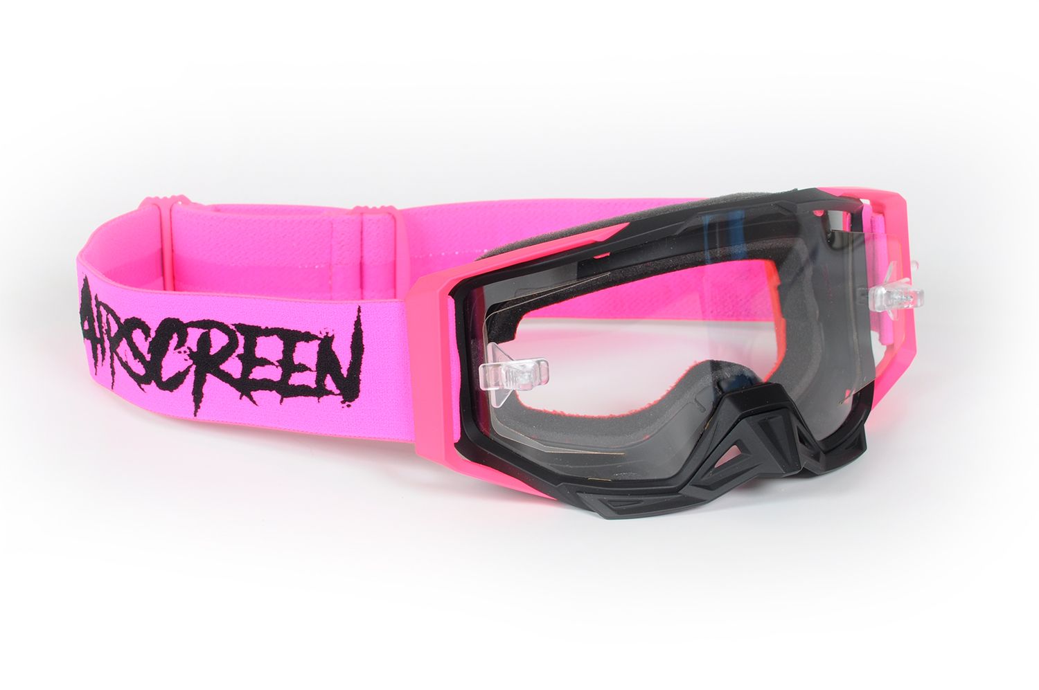 S - FIT EX 02 (Neon pink / clear opening lens) - McHall Motosports