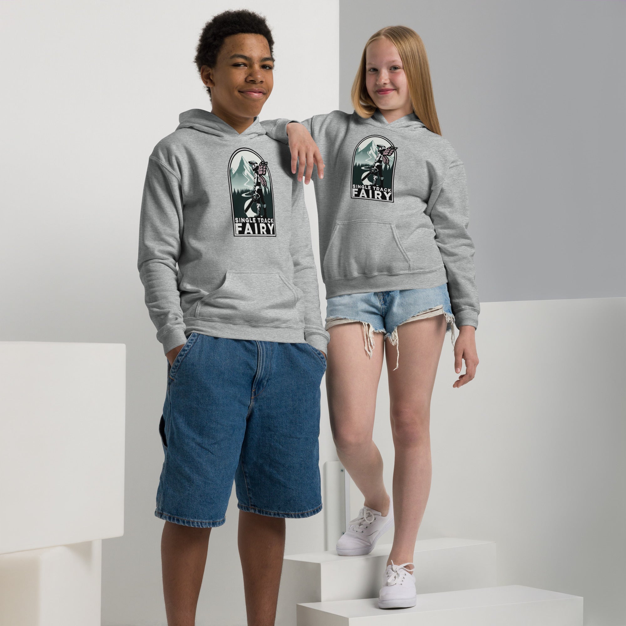 Single track fairy Youth heavy blend hoodie - McHall Motosports
