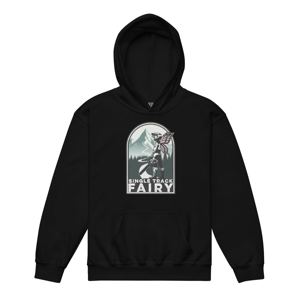 Single track fairy Youth heavy blend hoodie - McHall Motosports