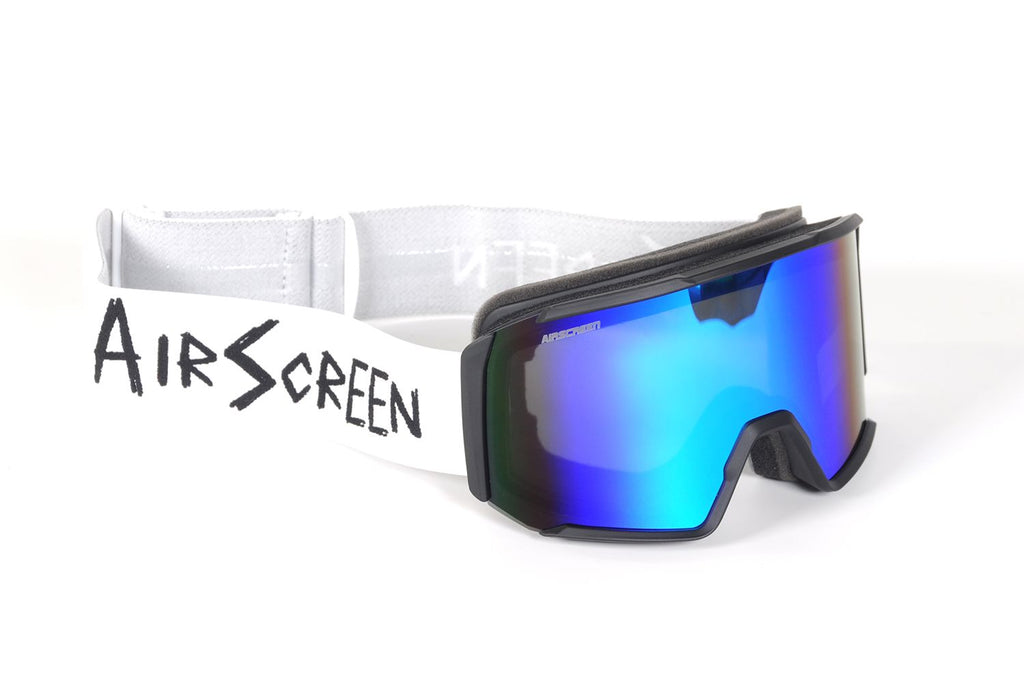 SLASH 02 (White / iridium blue lens) - McHall Motosports